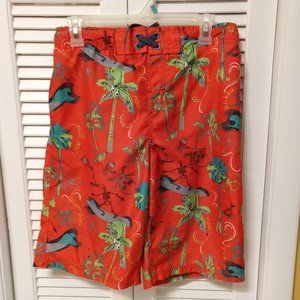 Boys XL Swimming Trunks, skeleton themed